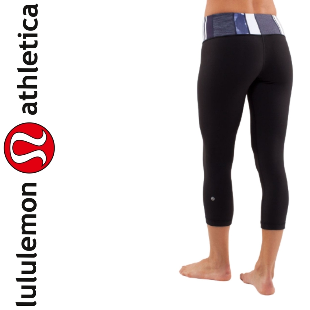 Lululemon Wunder Under Crop Black Quilting